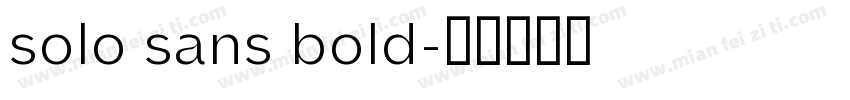 solo sans bold字体转换